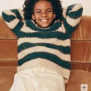 J.Crew Kids' textured crewneck sweater in stripe 6-7